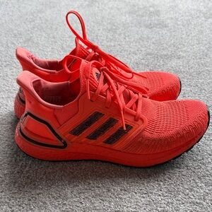 Adidas Bright Red Athletic Sneakers